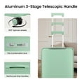 thumbnail image 2 of New York Xpress 20" Zipperless Carry-on Luggage, Hardside Aluminum Frame Suitcase with Spinner Wheels, TSA Approved, Light Green - LA266, 2 of 11