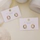 thumbnail image 3 of Pendientes de estilo círculo pequeño para mujer, pendientes de diamantes de colores sencillos, pendientes pequeños de estilo Mori, estilo hada, pendientes, 3 of 6