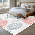 thumbnail image 4 of Summer 5x7 Area Rugs for Living Room, Red Orange Crab Coral Seashell Nautical Coastal Ocean Non Slip Floor Mat Washable Low-Profile Indoor Carpet for Bedroom, Dining Room, Bathroom, 4 of 9