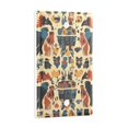 thumbnail image 2 of Yayeee Blank Wall Plate Cover 1-Gang 4.5"x2.7" Home Unused Decorative Outlet, Red Geometric, 2 of 7