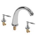 thumbnail image 4 of Bathroom Double Handle Separate Faucet Spatter Proof European Style Copper Basin Cold and Hot Water Faucet Double Handle Split Faucet Full Copper Three Hole Basin Faucet, 4 of 8