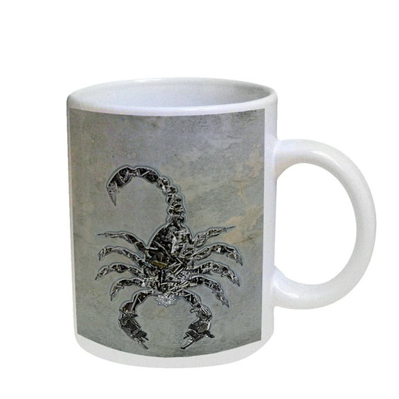 KuzmarK Coffee Cup Mug Pearl Iridescent White - Scorpion Weapons