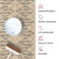 thumbnail image 6 of Well Woven Medusa Vidar Trellis Diamond Pattern Blue Ivory 2'7" x 9'10" Indoor/Outdoor Flat-Weave Runner Rug, 6 of 8