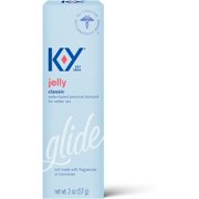 K-Y Jelly Lube, Personal Lubricant, Water-Based Formula, Safe to Use with Latex Condoms, For Men, Women and Couples, 2 FL OZ (Pack of 12) 2 Ounce (Pack of 12)