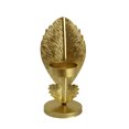 thumbnail image 1 of Candelabro Candelero con forma de hoja Candelabro de soldadura de hierro para decoración del hogar, Dorado, Tipo B Inevent HA002256-03, 1 of 7