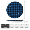 thumbnail image 2 of Kdxio Blue Black Plaid Bone China Decorative Plate Ceramic Decorative Plate for Home Office Wall Stand Decorative Plates for Home Bedroom-7in, 2 of 6