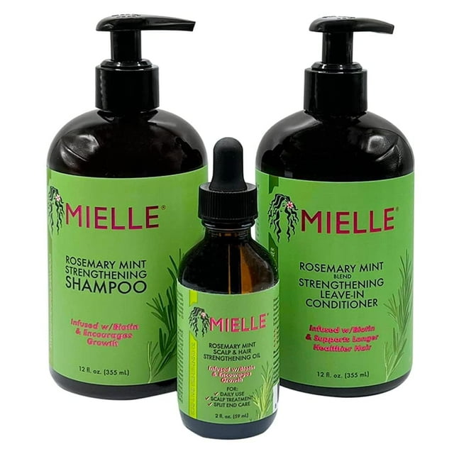 Set de productos para el cabello Mielle Rosemary Mint con biotina, 3 piezas