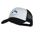 thumbnail image 2 of Winter Wolf Embroidered Summer Foam Mesh Trucker Cap - Black White OSFM, 2 of 5