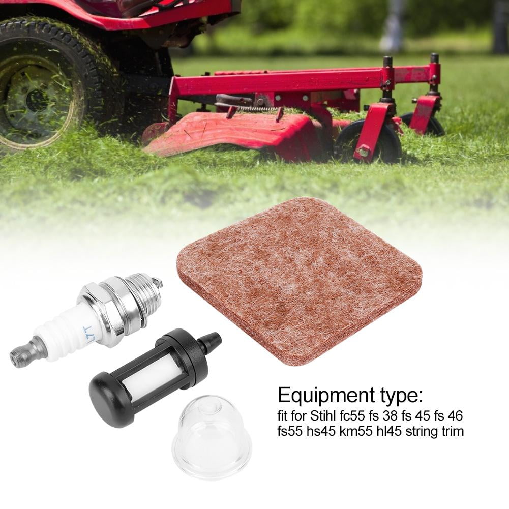 Domqga Fuel Filter, String Trimmer Brush Cutter, Spark Plug + Fuel