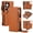 Brown, variant on Sanwo for Samsung Galaxy S25 Ultra Crossbody Wallet Case, 2-in-1 Detachable Magnetic Folio Cover with RFID Card Slots, Zipper Pocket and Shoulder Strap, Rosegold