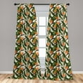 thumbnail image 5 of Ambesonne Botanical Curtains, Exotic Summer Jungle, Pair of 28"x95", Multicolor, 5 of 5