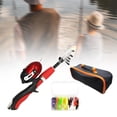thumbnail image 3 of Juego completo de caña de pescar para niños, caña de pescar telescópica portátil y carrete combinado rojo, 3 of 9