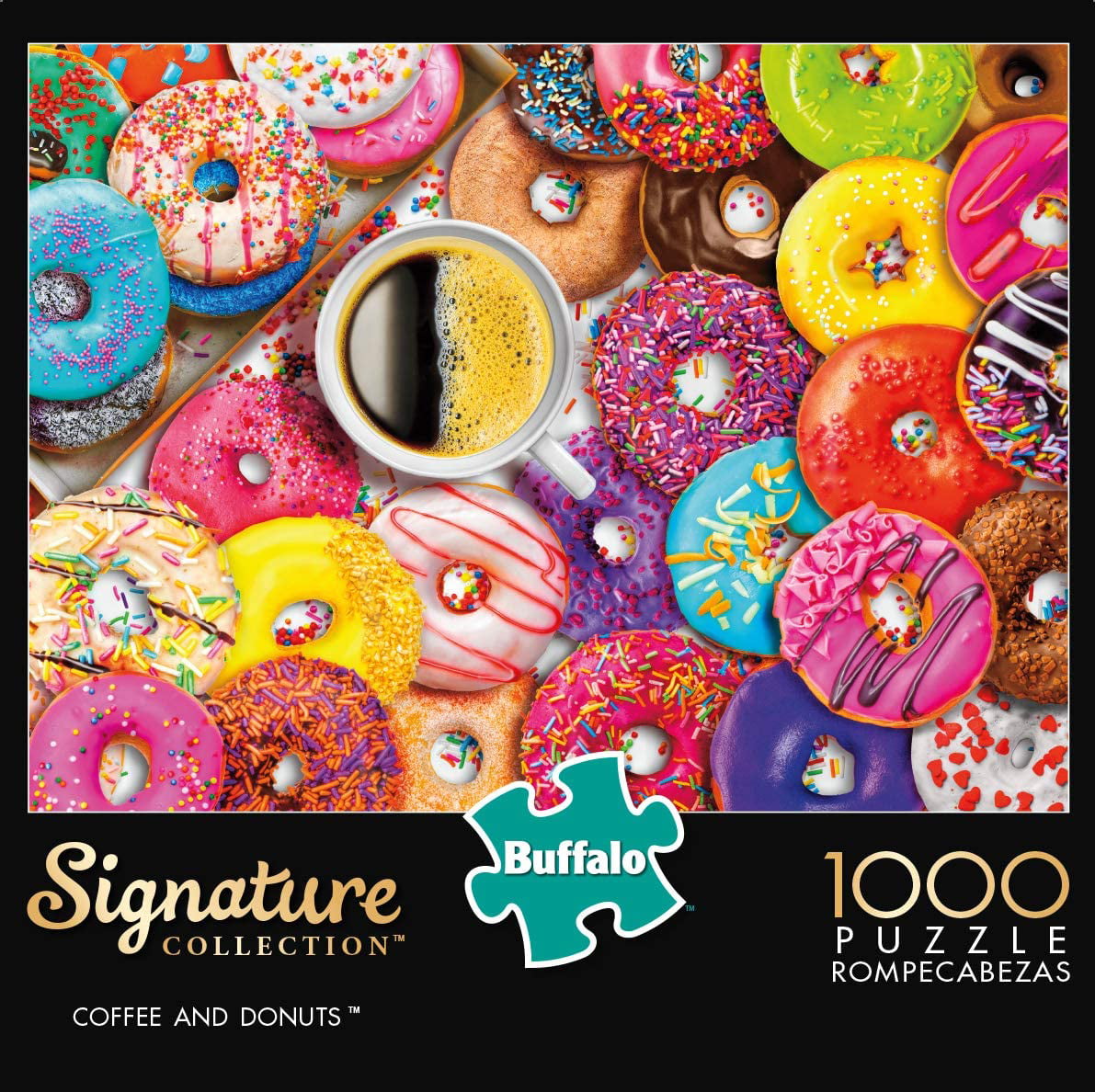 Whole Family Fun Puzzle Donuts Delight 1000 Piece Jigsaw Puzzle for Adults 
