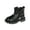 Black-01, variant on Girls Fashion Short Boots Cute Bowknot Princess Riding Boots Side Zipper Chelsea Booties