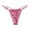 Pink, variant on Women's Lace Solid T Pants Adjustable Thong Panties Red S