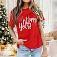 thumbnail image 2 of Bibifish Womens T-Shirt Black Happy New Year Graphic Print Short Sleeve Soft Crew Neck tee Relaxed Fit Casual Holiday Party Festive Stylish top, 2 of 4