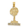 thumbnail image 3 of Auriga Fine Jewelry 14K Yellow Gold BAHAMAS Palm Tree Charm for Women (L - 24.4 mm, W - 10.9 mm), 3 of 5