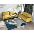 thumbnail image 2 of Pemberly Row 58" Round Arm Fabric Standard Loveseat in Goldenrod, 2 of 9