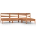 thumbnail image 1 of vidaXL 4 Piece Garden Lounge Set Solid Pinewood Honey Brown, 1 of 12
