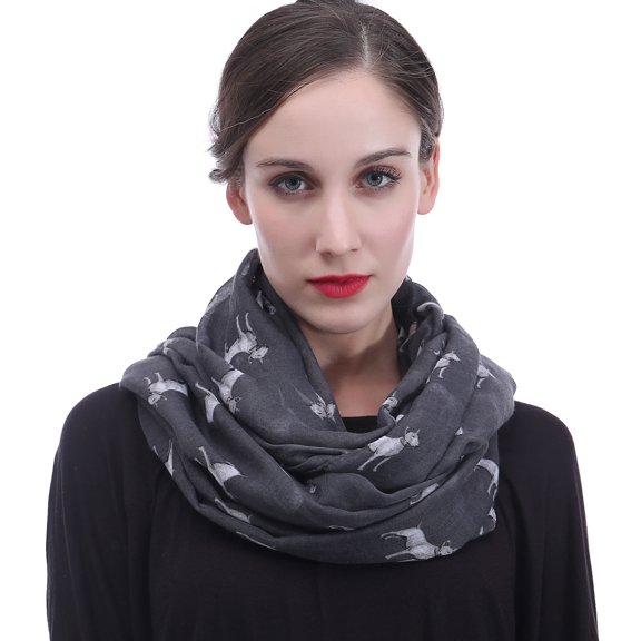 Bull Terrier Dog Print Infinity Scarf