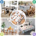 thumbnail image 4 of Pumpkin Skull Bat Spider Square Table Cover Waterproof Spillproof Happy Halloween Tablecolths Table Cover for Party Picnic Dinner Decor (52x52 Inch), 4 of 6