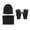 Black, variant on Yoyauz Winter Knitted Warm Hat Beanie Hat Collar Touch Screen Glove Set Suitable for men and women