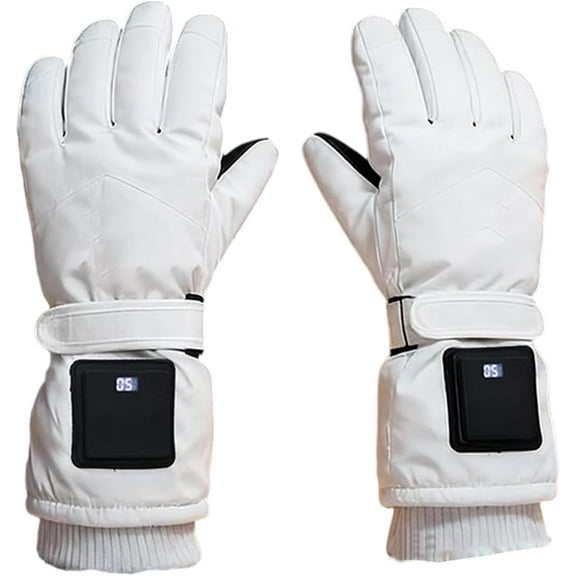 Rechargeable Heated Gloves, USB Electric Winter Gloves with Fleece Liner for Outdoor Sports