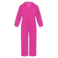 thumbnail image 2 of YONGHS Kids Boys Long Sleeve Coverall Overalls Bodysuit Hip-Hop Jumpsuit 6-16 Hot Pink 10, 2 of 6