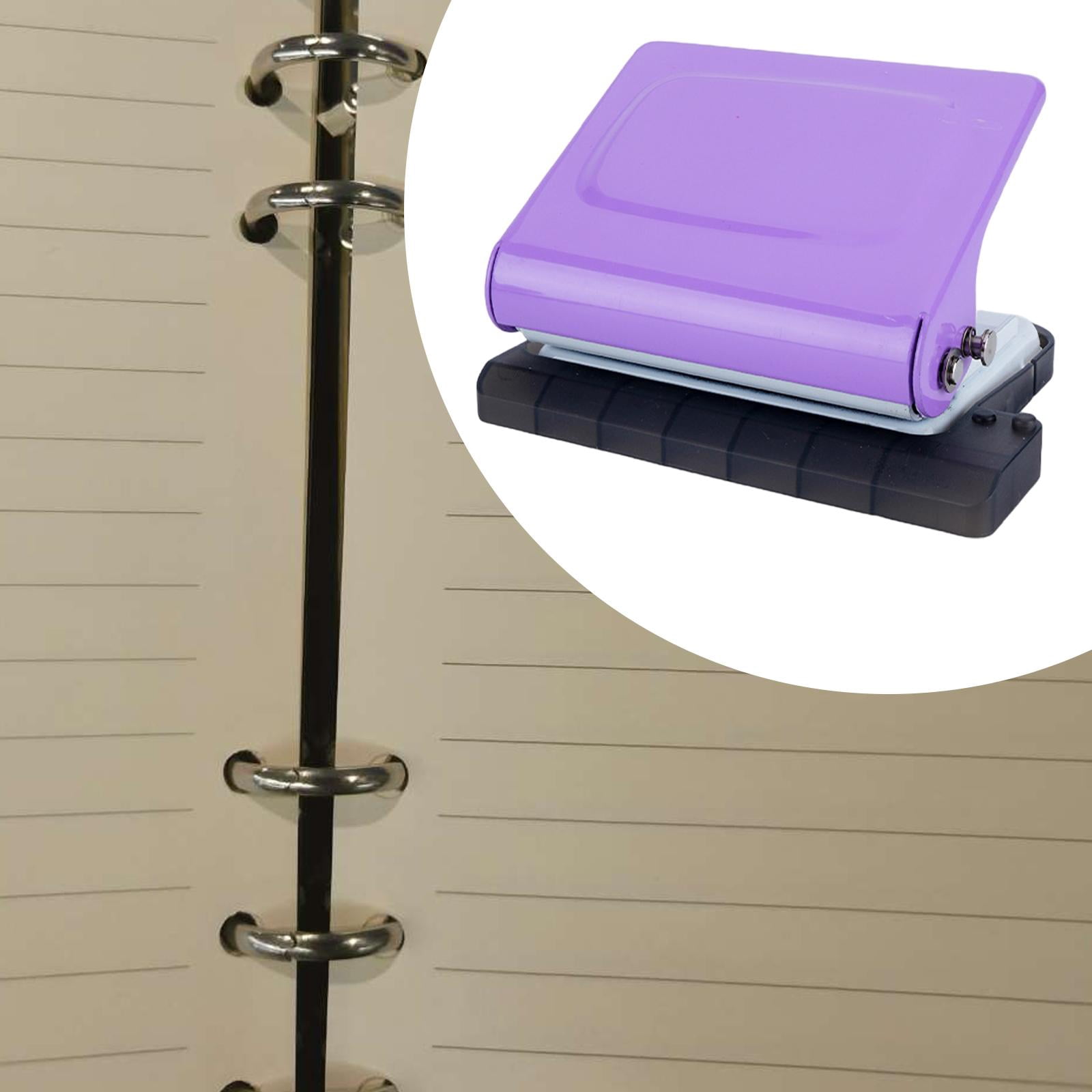 Milageto 10 Hole Punch Effortless Punching Manual Handheld Paper Puncher Mini Paper Punch Violet