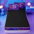thumbnail image 4 of meiyoeat Heart Initial B Zipper Twin Comforter Sets With Fitted Sheet And 2 Pillowcases,Purple Butterfly Flower Blossom Zipper Bedding Set For Girl,Black Reversible,4 Pieces, 4 of 7