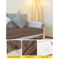 thumbnail image 4 of Pure Brown Couch Cushion Covers, Stretch Seat Cushion Covers for Sectional Sofa, Simple Solid Color Individual Sofa&nbsp;Slipcovers Furniture Protector with Elastic&Straps Small 1Pcs, 4 of 7