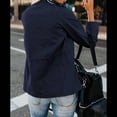 thumbnail image 4 of Aellinatey Stylish Spring Autumn Loose Fit Casual Jacket Multiple Pockets Polyester Outerwear, 4 of 7