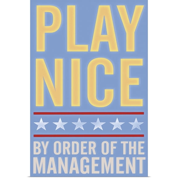 Great BIG Canvas | Rolled John W. Golden Poster Print entitled Play Nice