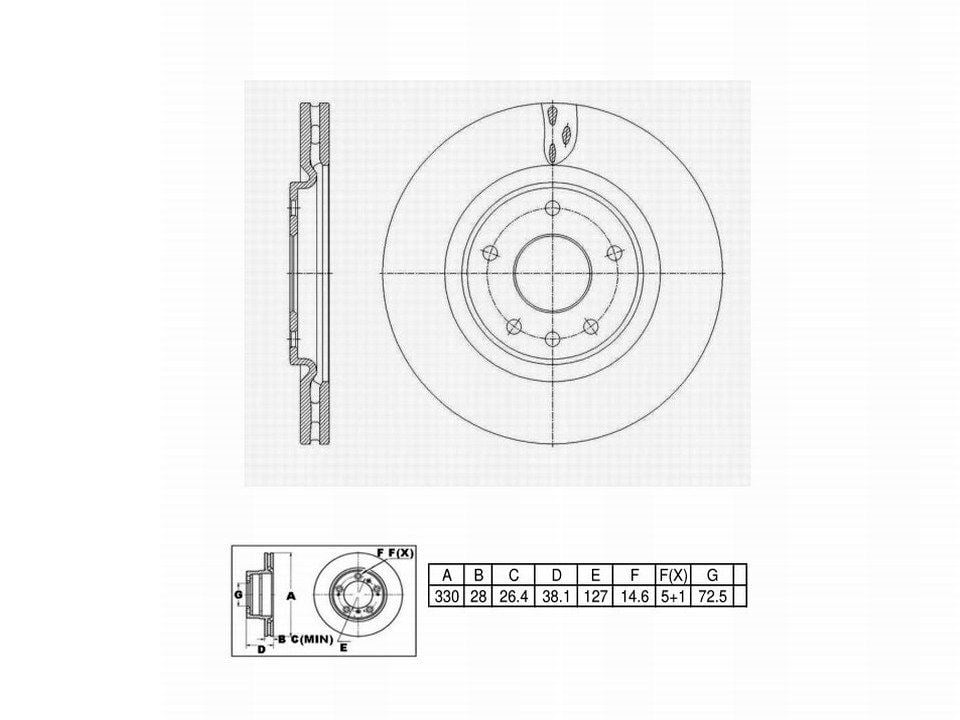 Winstop Brake Rotor, Front WS250562, Chrysler Town & Country 2016-2015
