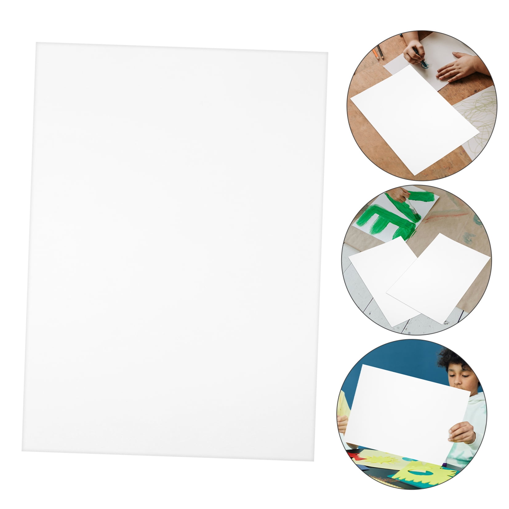 DEEPCRAFF 50Pcs A3 White Cards Paper for DIY Craft Projects Lightweight Art Card Stock Sheets