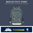 thumbnail image 5 of FORMRS Kids Backpack for School Unisex 17" Casual Bookbag Travel Daypack with Compartment Pockets, Green Floral Horses Pattern, 5 of 7