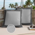 thumbnail image 3 of Black Retro Greek Key Outdoor Pillow Covers 18x18 Set of 2,Waterproof Patio Throw Pillowcase Protectors,Gray Greece Ancient Farmhouse Geo Decorative Pillow Shams Cushion Covers for Seat Bed Couch, 3 of 8