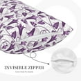 thumbnail image 3 of Susaid Violets Flowers Print Pillowcases Multiple Size, Pillow Cover Super Soft Envelope Closure Standard Pillow Case-16"x24", 3 of 6