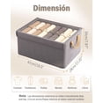 thumbnail image 2 of Juego de 3 Caja de Almacenamiento de Tela con Tapa, Organizadores de Armario y Cubos de Almacenaje Apilables y Abatibles con Asas y Ventana y Estructura Acero,Contenedor de Ropa para Ropa, 2 of 9