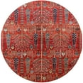 thumbnail image 1 of Ahgly Company Machine Washable Indoor Round Industrial Modern Red Area Rugs, 7' Round, 1 of 7