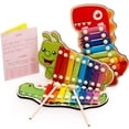 thumbnail image 1 of Wooden Crocodile 8-Tone Xylophone: Educational Musical Toy for Kids with Portable Design, Safe Durable Material – Ideal for Music & Animal Learning, Direct Factory Wholesale for Retailers, 1 of 5