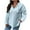 Light Blue, variant on Maplenight Womens Waffle Hoodies Half Zip Drawstring Pullover Womens Tops Regular Fit Casual Long Sleeve Sweatshirt for Fall Winter