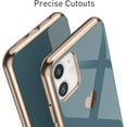 thumbnail image 3 of Case for iPhone 12 Mini 5.4 Inch, Soft Silicone TPU Slim Case Electroplated Heart Phone Case Simple Luxury Shockproof Protective Case -Gray Heart, 3 of 8