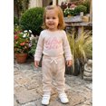 thumbnail image 6 of Cjfdfy Newborn Baby Girl Little Sister Outfit Infant Baby Girls Spring Fall Winter Clothes 0 3 6 12 18 Months Lil Sis Letters Embroidery Waffled Long Sleeve Romper with Elastic Waist Long Pants Set, 6 of 9
