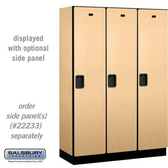 Salsbury Industries 18-21368MAP 18 in. Wide Single Tier Designer Wood Locker, Maple - 3 x 6 ft. x 18 in.