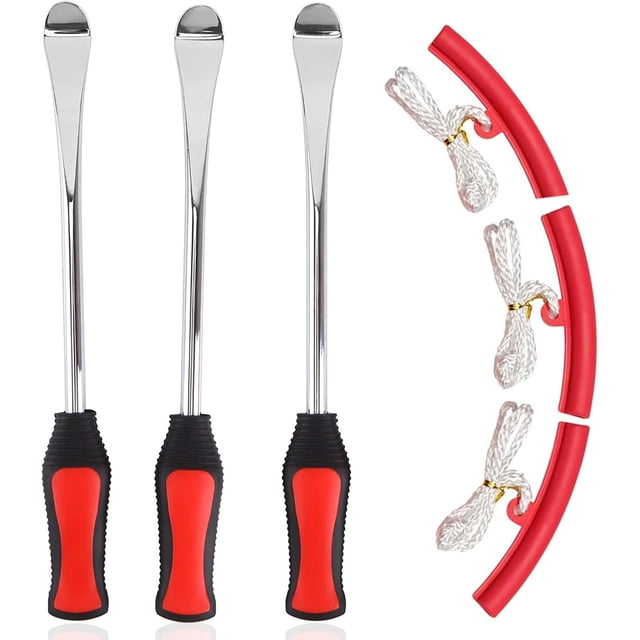Woeilo 11.5" Tire Spoons Lever with 3 Pcs Rim Protectors,Motorcycle Tire Repair Kit,Dirt Bike Lawn Mower Tire Changing Tools