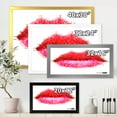 thumbnail image 4 of Designart 'Abstract Red Woman Lips in Pixels' Modern Framed Art Print, 4 of 4