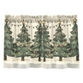 thumbnail image 7 of Yayeee Kitchen Curtains Tier Pair Light Filtering 27"x36" Rod Pocket Short Cafe Window Panel, Christmas Stars, 7 of 7