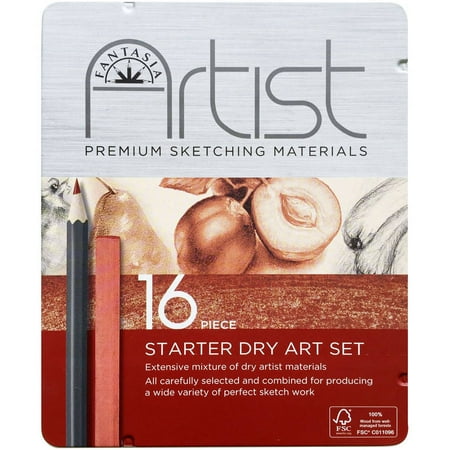 Art Tin - Fantasia Dry Art Starter Tin, 16-Piece Kit