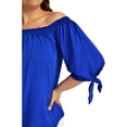 thumbnail image 4 of Blusa escote campesino Roman Fashion /Tallas Extras, 1608 (Azul rey) azul 36 Roman Fashion BL-GR-1608-REY, 4 of 6